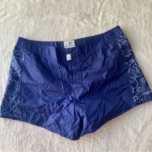 Vintage No Boundaries Boardshorts Swim Shorts Navy Floral Size medium surf beach
